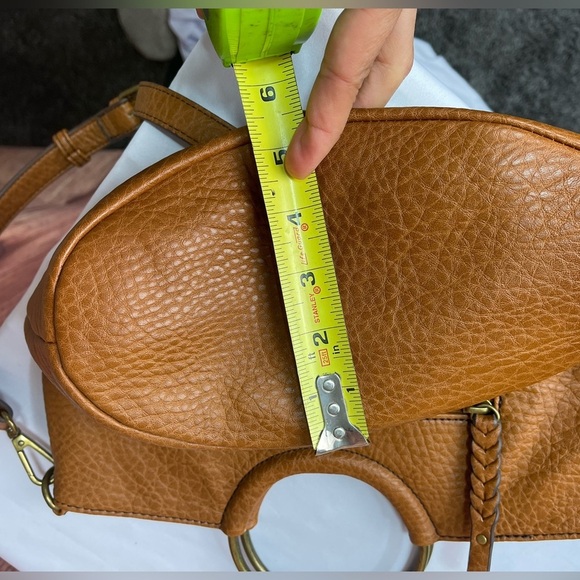 Ana brown ring boho faux leather adjustable strap should bag purse handbag - Picture 8 of 14